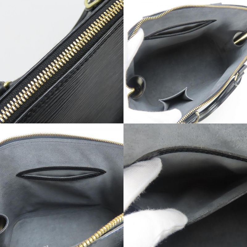 Louis Vuitton Handbag Alma M52142 Epi Leather Noir Black Gold Hardware Chic
