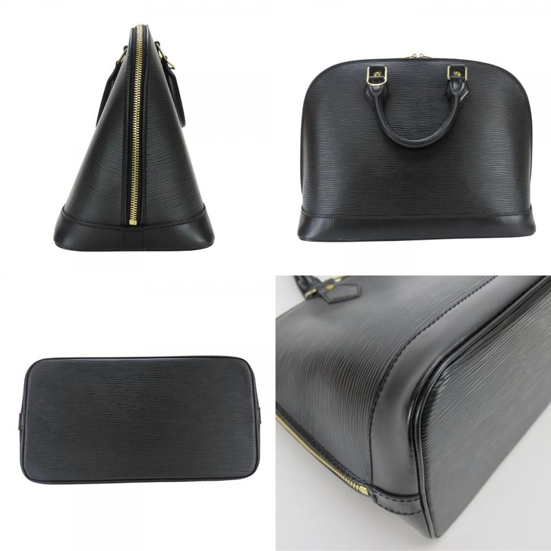 Louis Vuitton Handbag Alma M52142 Epi Leather Noir Black Gold Hardware Chic