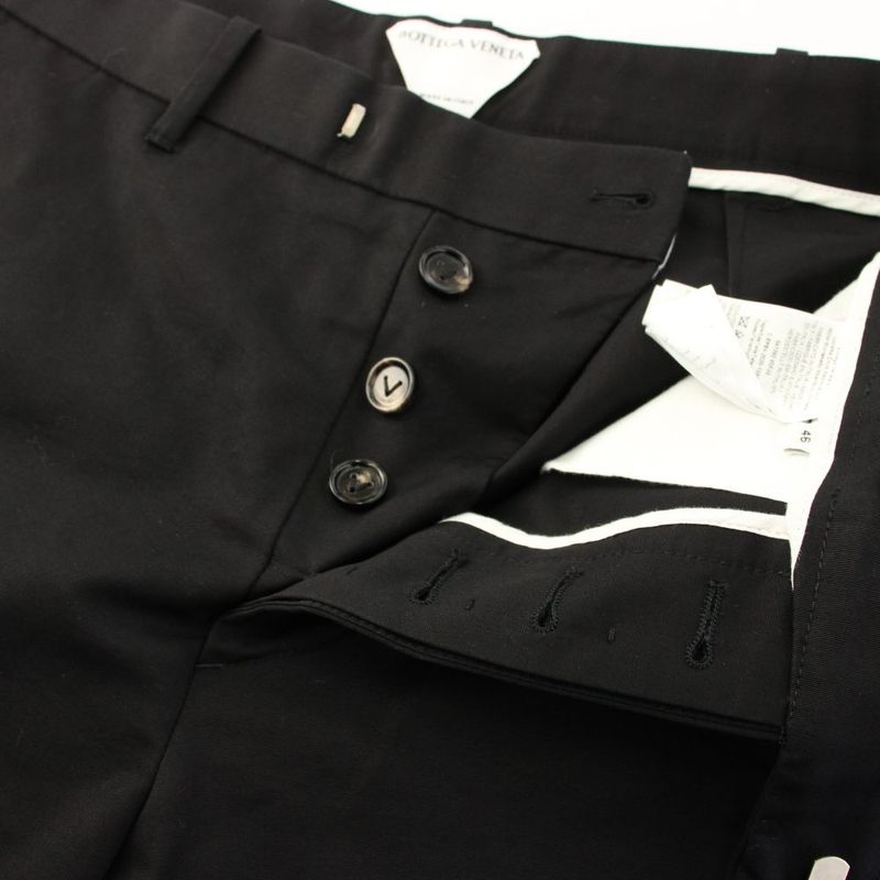 Bottega Veneta Cotton Pants Slacks 46 Black KH