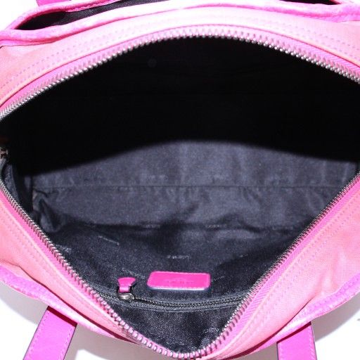 Loewe Handbag Nylon Leather Padlock Key Pink BB • OH
