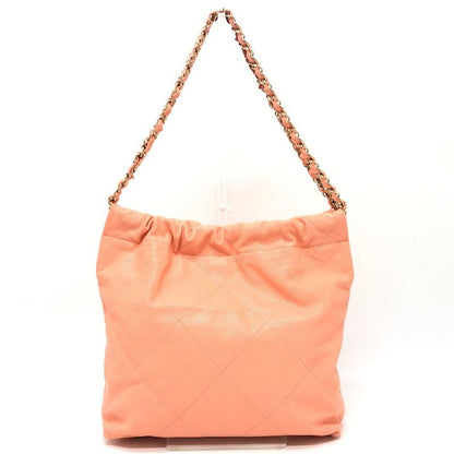 Chanel Shoulder Bag Chanel 22 Small As3260 Caviar Skin Coral Pink
