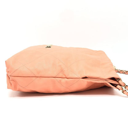 Chanel Shoulder Bag Chanel 22 Small As3260 Caviar Skin Coral Pink