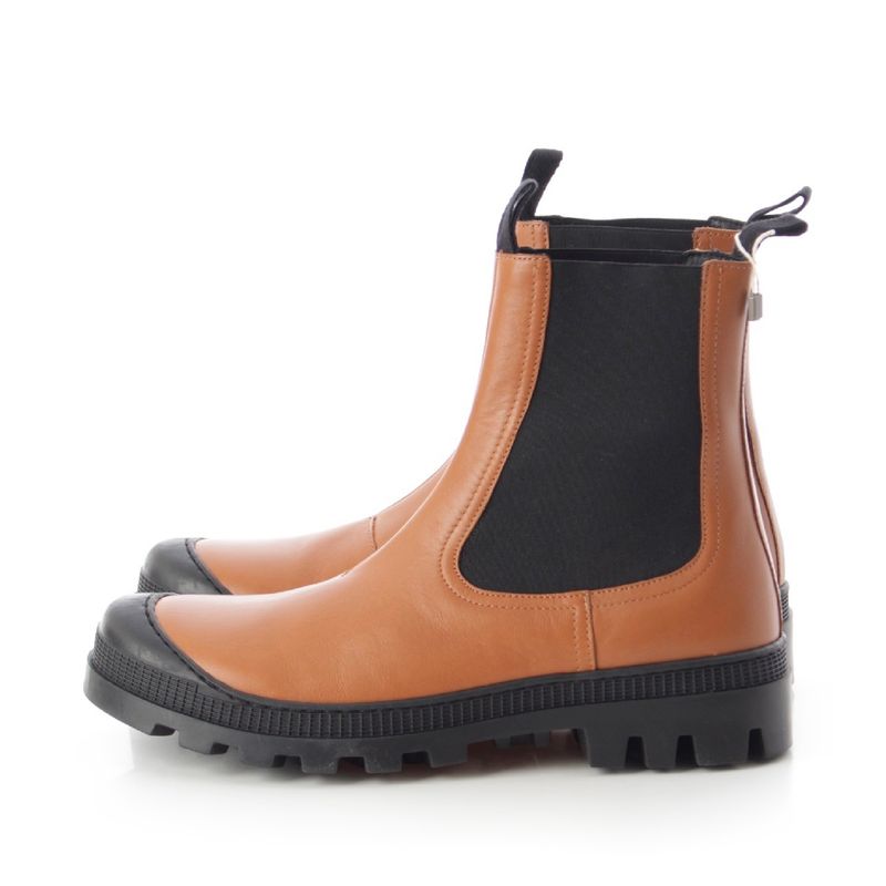 Loewe Leather Side Gore Volume Sole Chelsea Boots Ankle Short Shoes M816s05x03