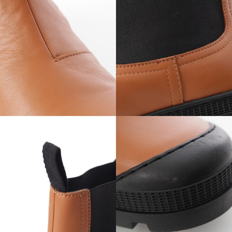 Loewe Leather Side Gore Volume Sole Chelsea Boots Ankle Short Shoes M816s05x03