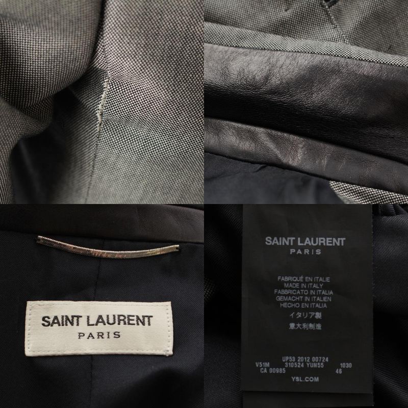 Saint Laurent 12 Years Edit Limant Period Leather Color 3B Single Tailored