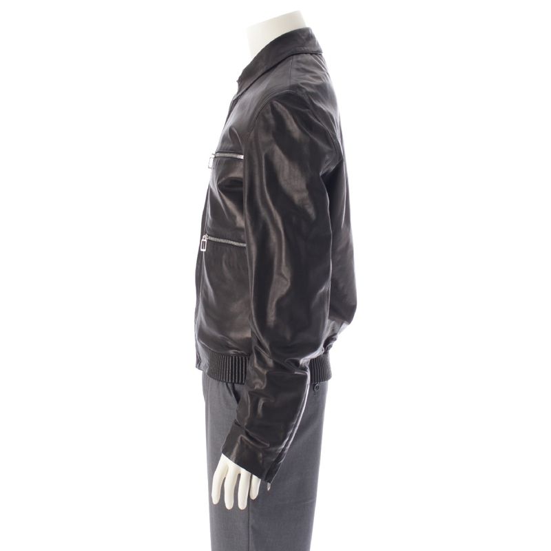 Dior Homme 12 Years Ash Period Lamb Leather Chris Van Ash Zip Up Blouson Jacket