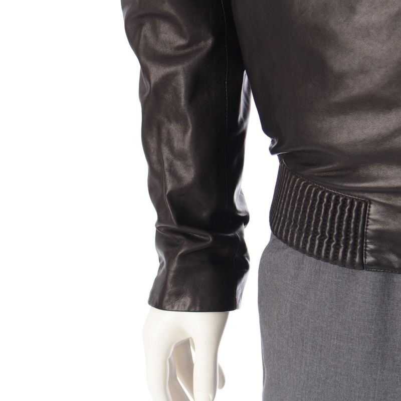 Dior Homme 12 Years Ash Period Lamb Leather Chris Van Ash Zip Up Blouson Jacket