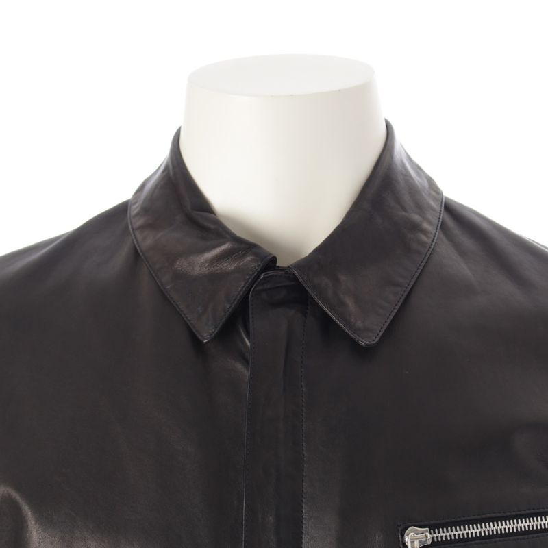 Dior Homme 12 Years Ash Period Lamb Leather Chris Van Ash Zip Up Blouson Jacket