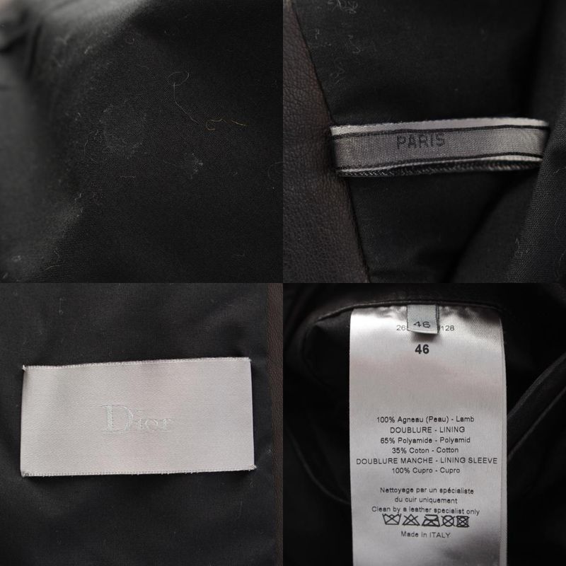 Dior Homme 12 Years Ash Period Lamb Leather Chris Van Ash Zip Up Blouson Jacket