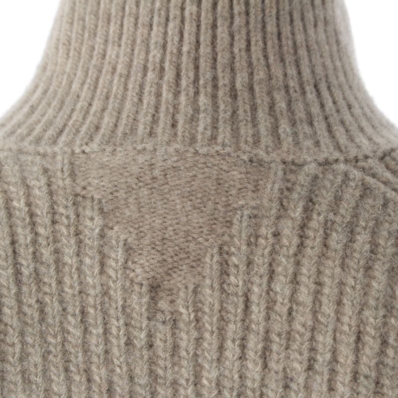 Bottega Veneta Men's 21AW Wool Mock Neck Knit Sweater Tops 680133 Gray M