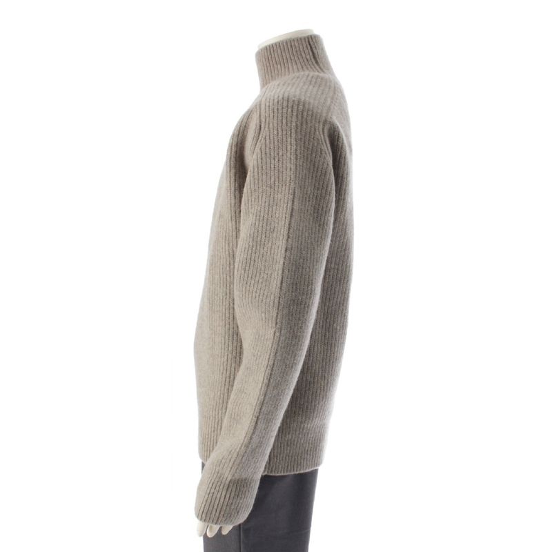 Bottega Veneta Men's 21AW Wool Mock Neck Knit Sweater Tops 680133 Gray M