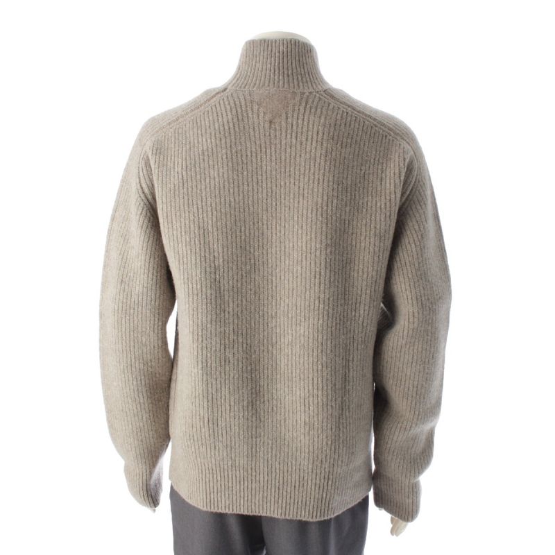 Bottega Veneta Men's 21AW Wool Mock Neck Knit Sweater Tops 680133 Gray M