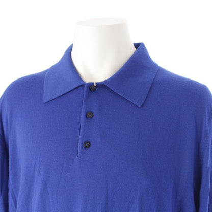Loewe Wool Anagram Embroidered Logo Long Sleeve Knit Polo Shirt Tops H3179040co