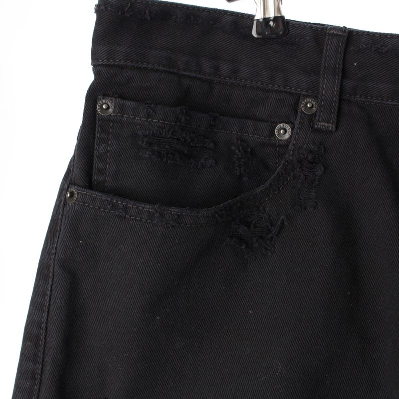 Balenciaga 22SS Cotton Distressed Oversized Destroy Short Denim Pants Bottoms