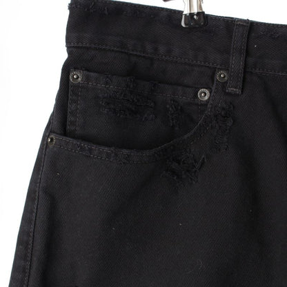 Balenciaga 22SS Cotton Distressed Oversized Destroy Short Denim Pants Bottoms