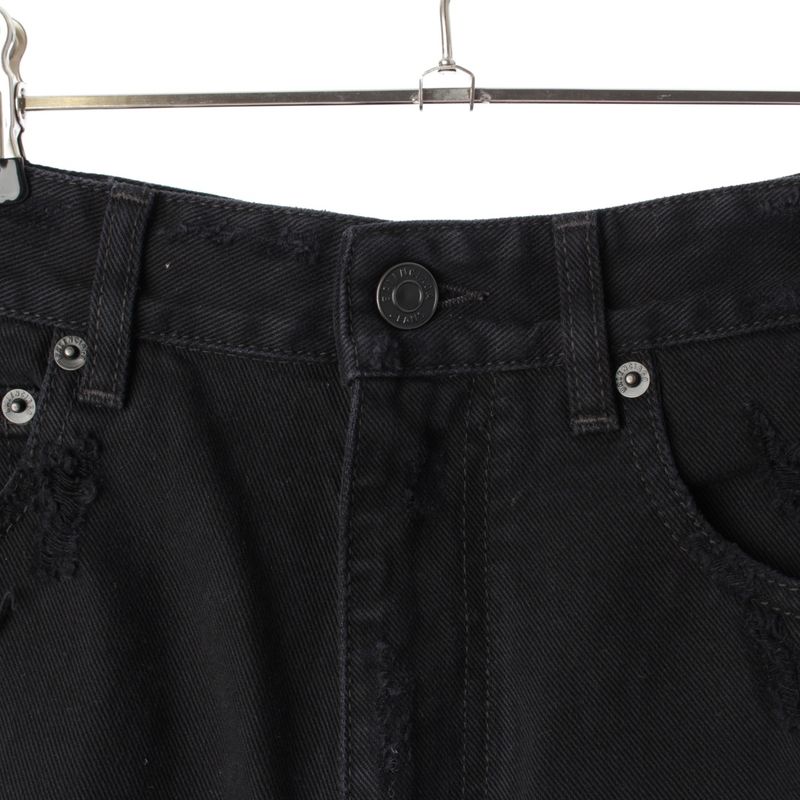 Balenciaga 22SS Cotton Distressed Oversized Destroy Short Denim Pants Bottoms