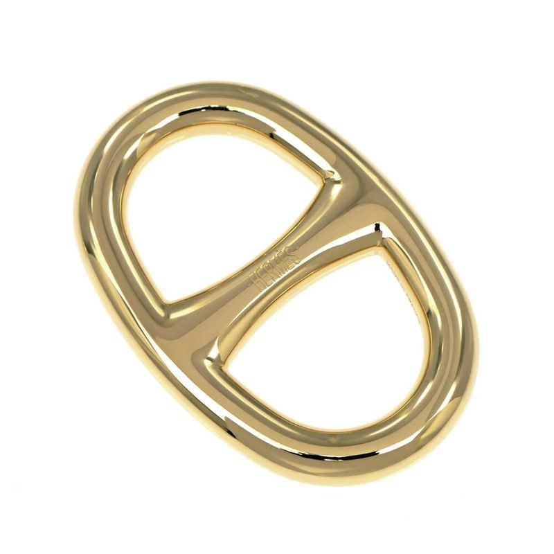 Hermes Scarf Ring Chaine D'ancre Permanent Brass Gold Color Accessories