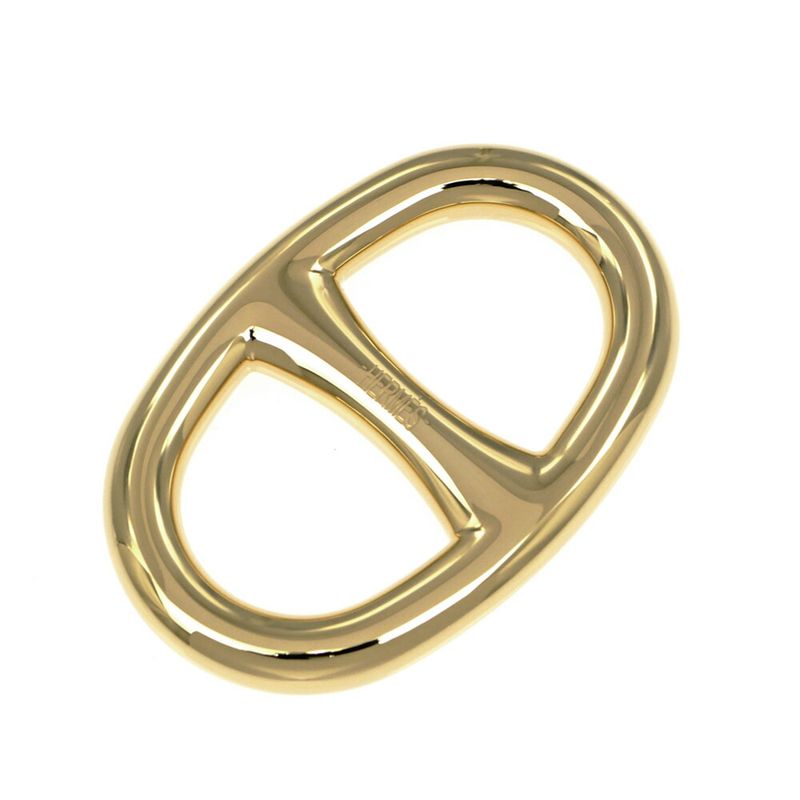 Hermes Scarf Ring Chaine D'ancre Permanent Brass Gold Color Accessories