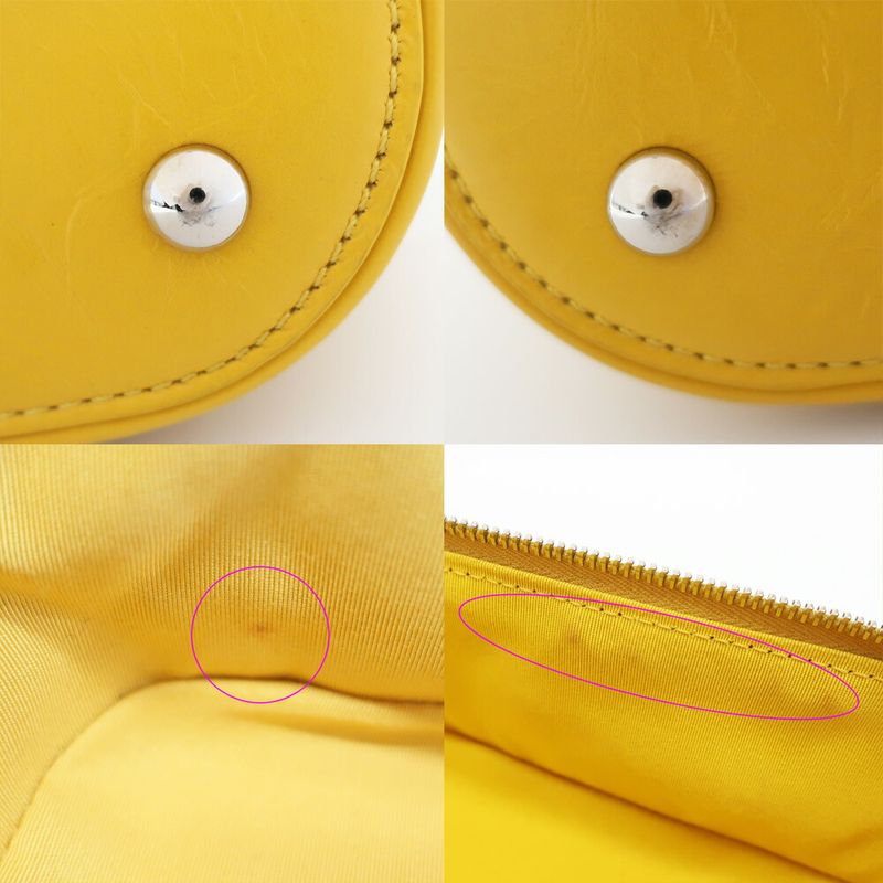Chanel Backpack Rucksack Sac Chain Shoulder Yellow Silver Hardware