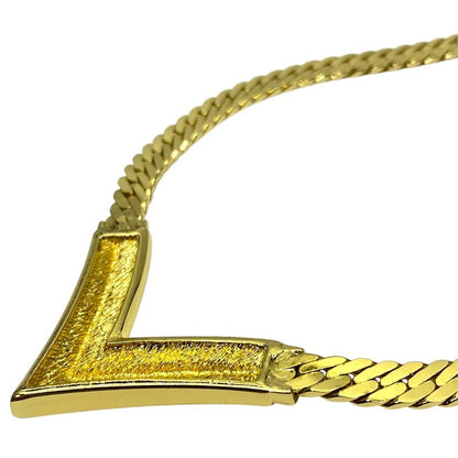 Christian Dior Vintage V-shaped Necklace Choker Accessory Rhinestone Gold