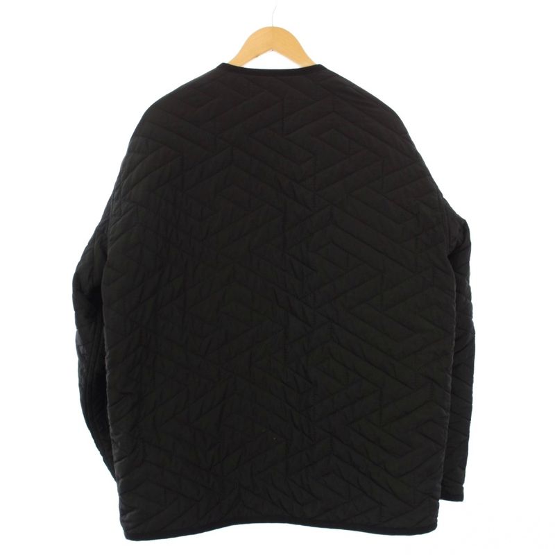 Versace LA Greca Logo Quilted Jacket Reversible 46 Black 1006663 KH