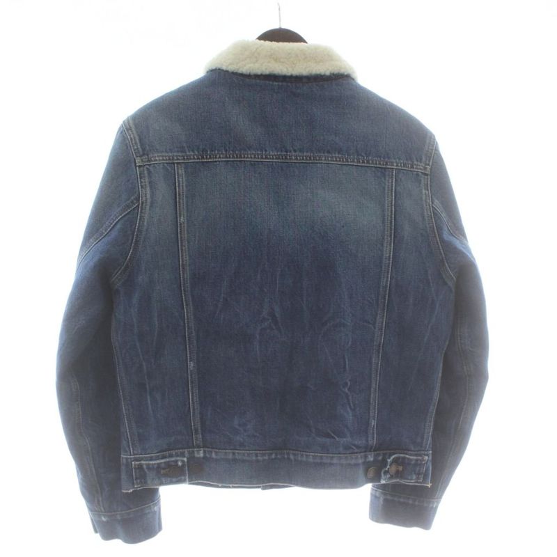 Saint Laurent Paris Denim Jacket Boa Jacket G Jean Outerwear Logo Patch M