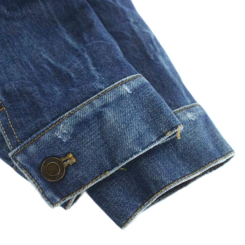 Saint Laurent Paris Denim Jacket Boa Jacket G Jean Outerwear Logo Patch M