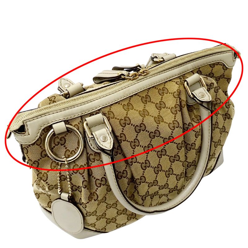 Gucci Bag Women's Brand Handbag Shoulder Bag 2way GG Canvas Sookie Beige Brown