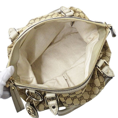 Gucci Bag Women's Brand Handbag Shoulder Bag 2way GG Canvas Sookie Beige Brown