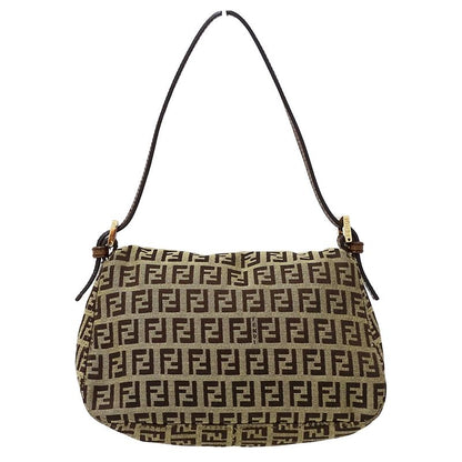 Fendi Bag Ladies Brand Handbag Zucchino Canvas Brown Mini Bag Micro Bag Small