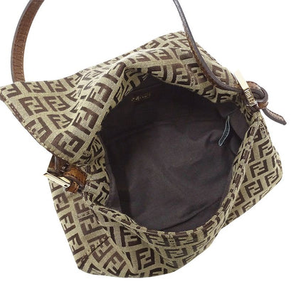 Fendi Bag Ladies Brand Handbag Zucchino Canvas Brown Mini Bag Micro Bag Small