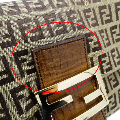 Fendi Bag Ladies Brand Handbag Zucchino Canvas Brown Mini Bag Micro Bag Small