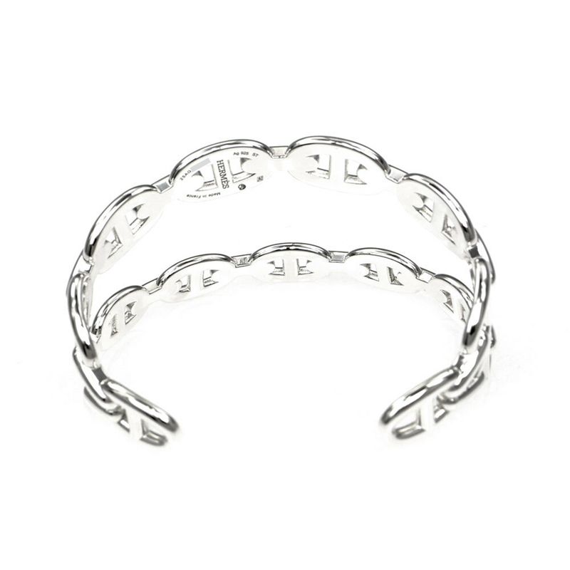 Hermes Chaine D'ancre Double Bracelet ST Ag925 Silver - Accessories -