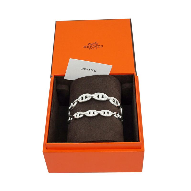 Hermes Chaine D'ancre Double Bracelet ST Ag925 Silver - Accessories -