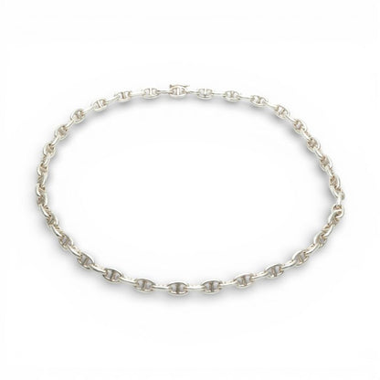Hermes Chaine D'ancre Necklace Pendant Choker 925 Silver