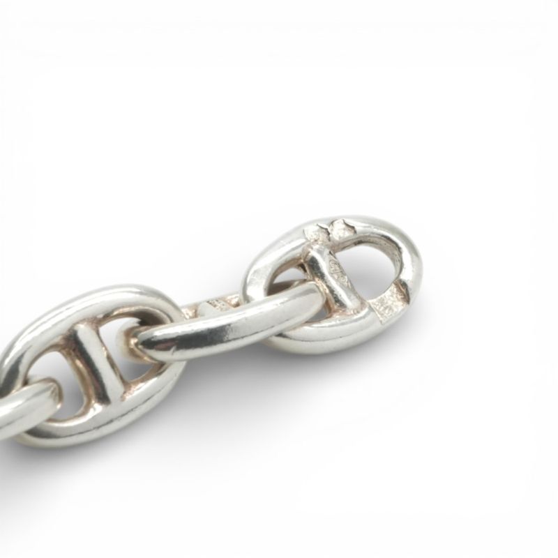 Hermes Chaine D'ancre Necklace Pendant Choker 925 Silver