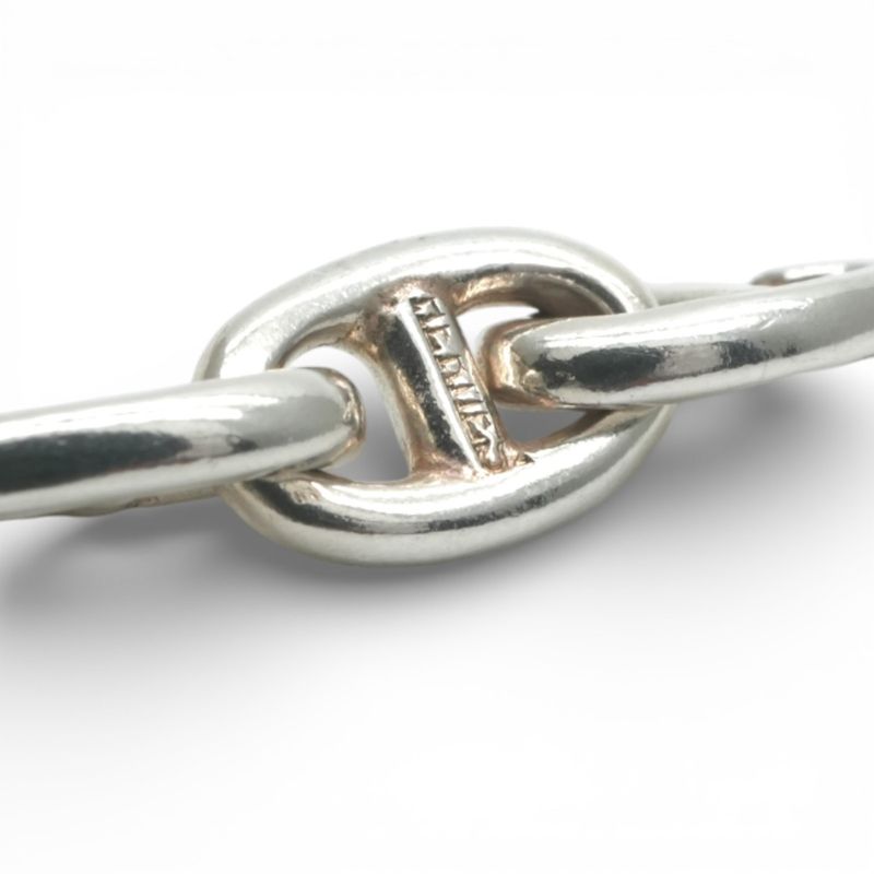 Hermes Chaine D'ancre Necklace Pendant Choker 925 Silver