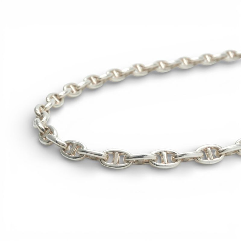 Hermes Chaine D'ancre Necklace Pendant Choker 925 Silver
