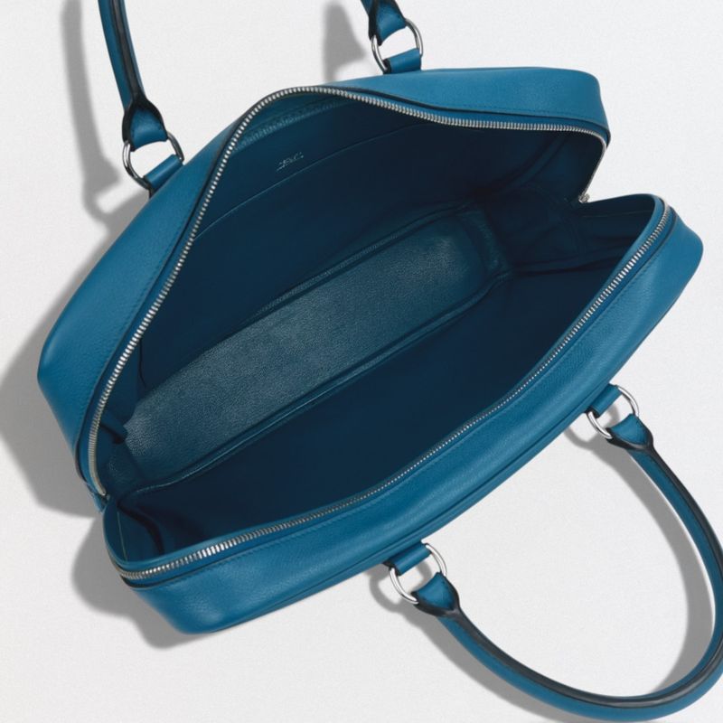 Hermes Plume Dock 38 Plume Dock 38 Bag Business Bag Briefcase Evercolor Blue