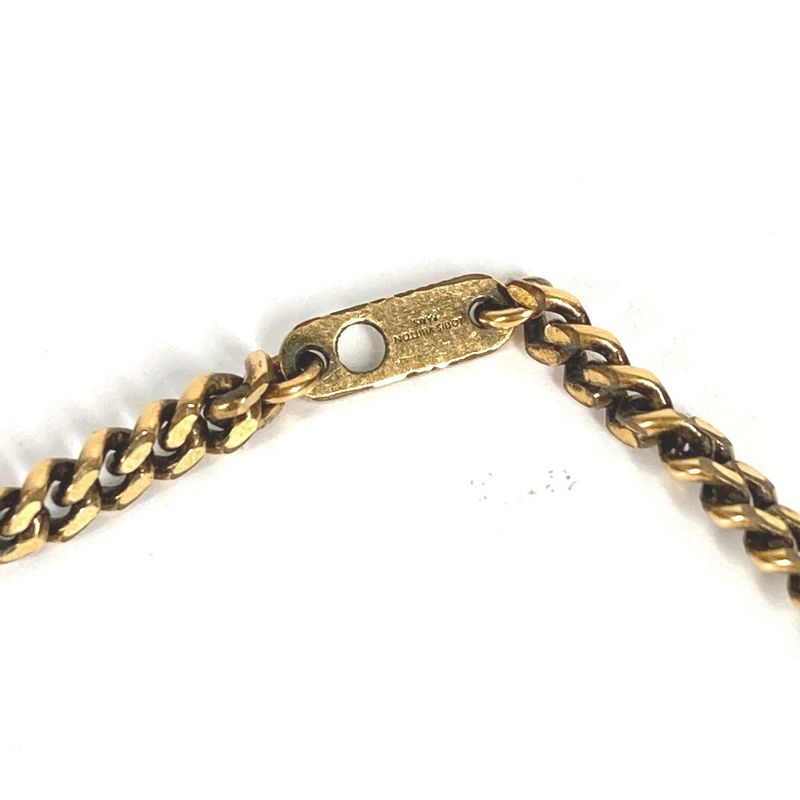 Louis Vuitton Necklace Pendant LV Wood Mp2780 Metal Gold