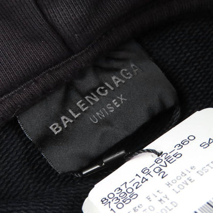 Balenciaga 739024 Valentine CD Hoodie 100% Cotton Valentine CD Distressed