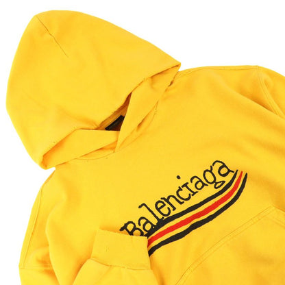 Balenciaga 23SS 720426 100% Cotton Campaign Logo Distressed Hoodie Parka