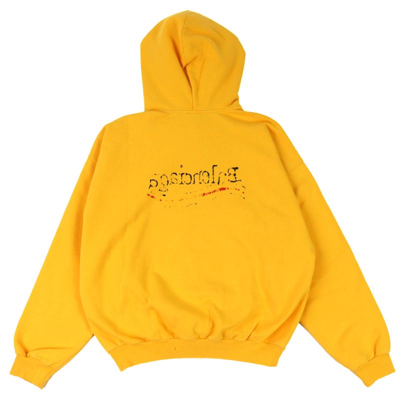 Balenciaga 23SS 720426 100% Cotton Campaign Logo Distressed Hoodie Parka