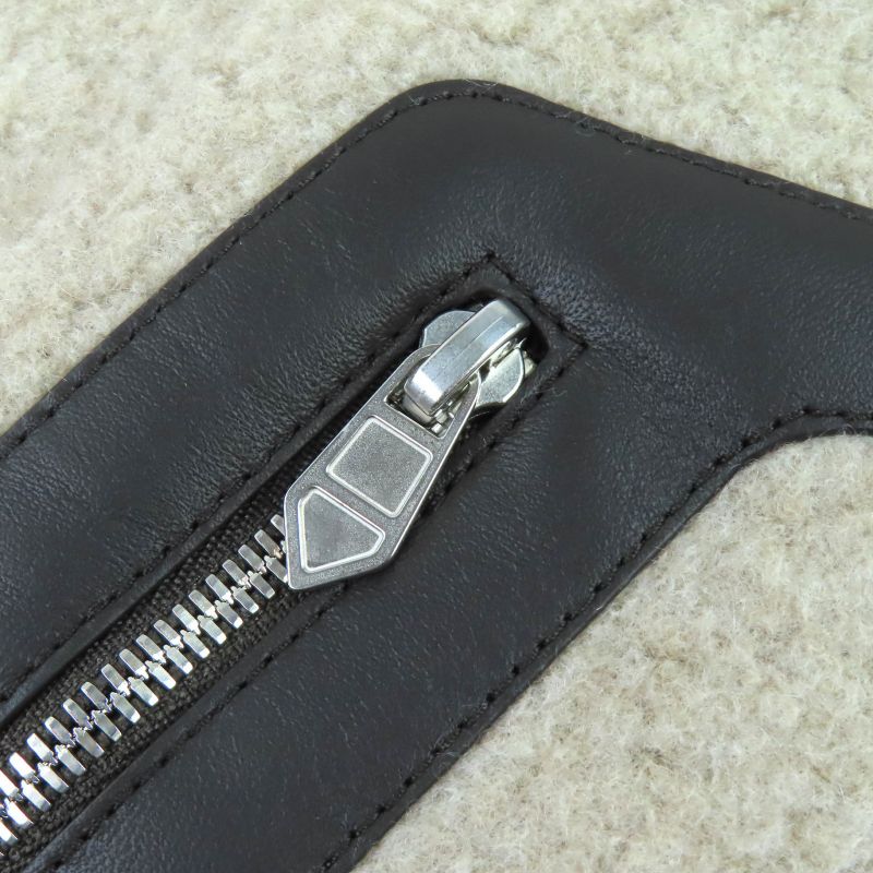 Hermes H394076t Teddy Pocket Wool Cashmere Silver Hardware H Logo Shawl