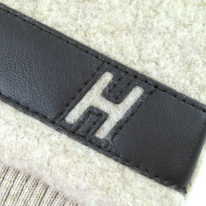 Hermes H394076t Teddy Pocket Wool Cashmere Silver Hardware H Logo Shawl