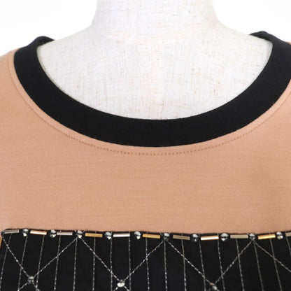 Chanel 22SS 23A P75264v22445 100% Wool Coco Mark Bead Decoration Cropped Top