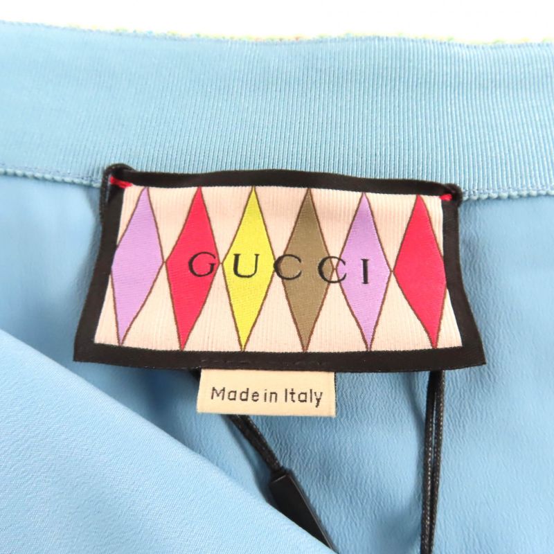Gucci 706948 Lovelight Tweed Mini Skirt Checked Knee Length Tweed Skirt Multi