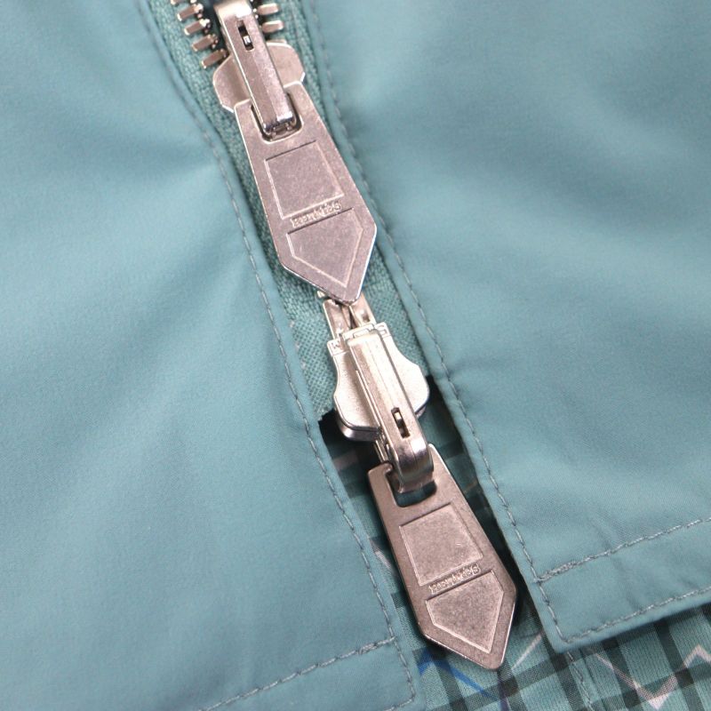 Hermes H Logo Plaid Hooded Double Zip Up Reversible Gilet Vest Green 46 Made In