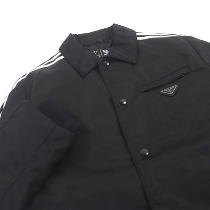Prada Adidas Sgb937 Re-nylon Three Stripes Triangle Logo Bench Coat Black 48