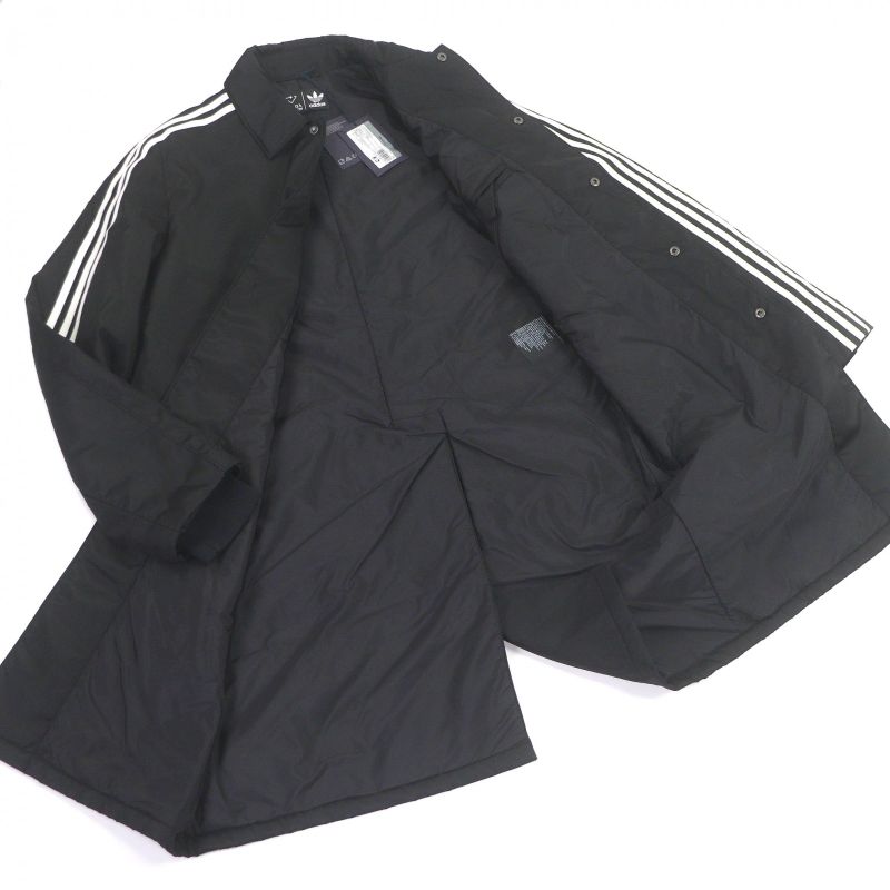 Prada Adidas Sgb937 Re-nylon Three Stripes Triangle Logo Bench Coat Black 48